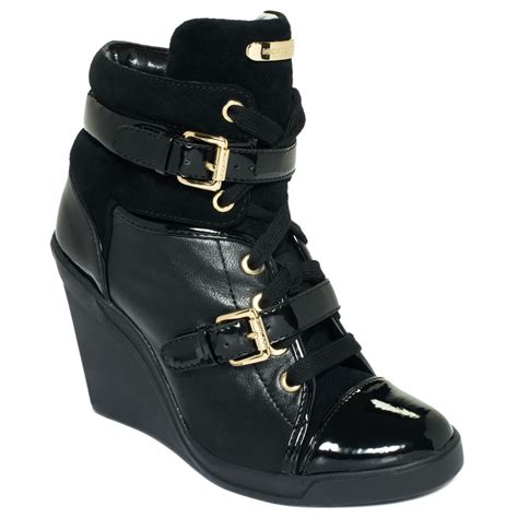 michael kors sneaker wedges|michael kors black wedge sneakers.